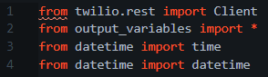 Output imports